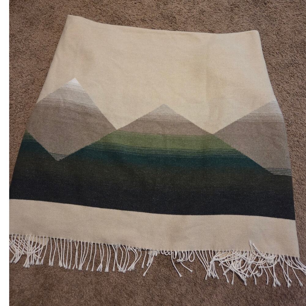 sackcloth & ashes italian camp mountains wool blend throw blanket 59 x 70